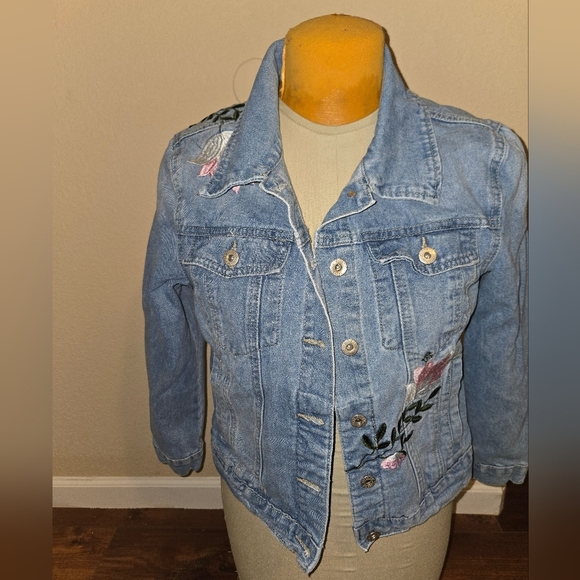 Sandpiper Petite XL Embroidered Jean Jacket - Picture 1 of 10